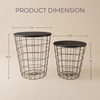 image:imageLavish Home Round End Tables  Nesting Tables Set of 2 BlackBlack