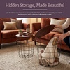 image:imageLavish Home Round End Tables  Nesting Tables Set of 2 BlackCherry