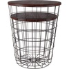image:imageLavish Home Round End Tables  Nesting Tables Set of 2 BlackCherry