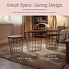 image:imageLavish Home Round End Tables  Nesting Tables Set of 2 BlackCherry