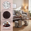 image:imageLavish Home Round End Tables  Nesting Tables Set of 2 BlackCherry