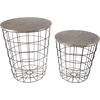image:imageLavish Home Round End Tables  Nesting Tables Set of 2 BlackGrey