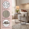image:imageLavish Home Round End Tables  Nesting Tables Set of 2 BlackGrey