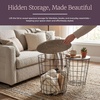 image:imageLavish Home Round End Tables  Nesting Tables Set of 2 BlackGrey