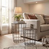 image:imageLavish Home Round End Tables  Nesting Tables Set of 2 BlackGrey