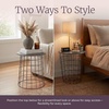 image:imageLavish Home Round End Tables  Nesting Tables Set of 2 BlackGrey