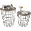 image:imageLavish Home Round End Tables  Nesting Tables Set of 2 BlackGrey