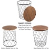 image:imageLavish Home Round End Tables Brown Woodgrain Set of 2 1775155Black Diamond