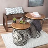 image:imageLavish Home Round End Tables Brown Woodgrain Set of 2 1775155Black Diamond