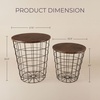 image:imageLavish Home Round End Tables Brown Woodgrain Set of 2 1775155Brown Round