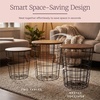 image:imageLavish Home Round End Tables Brown Woodgrain Set of 2 1775155Brown Round