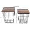 image:imageLavish Home Round End Tables Brown Woodgrain Set of 2 1775155Brown Square 2