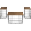 image:imageLavish Home Round End Tables Brown Woodgrain Set of 2 1775155Brown Square 3