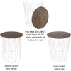 image:imageLavish Home Round End Tables Brown Woodgrain Set of 2 1775155White Diamond