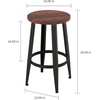 image:imageLavish Home Set of 2 CounterHeight Bar Stools  Modern Backless Seating Set with Metal Bases and Wood Seats for Kitchens or Dining Rooms Brown24 Height