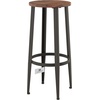 image:imageLavish Home Set of 2 CounterHeight Bar Stools  Modern Backless Seating Set with Metal Bases and Wood Seats for Kitchens or Dining Rooms Brown2975 Height