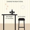 image:imageLavish Home Set of 2 CounterHeight Bar Stools  Modern Backless Seating Set with Metal Bases and Wood Seats for Kitchens or Dining Rooms Brown2975 Height
