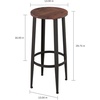image:imageLavish Home Set of 2 CounterHeight Bar Stools  Modern Backless Seating Set with Metal Bases and Wood Seats for Kitchens or Dining Rooms Brown2975 Height