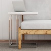 image:imageLavish Home Sofa Side Table Set of 2  Modern C Shaped End Tables  Laptop Trays or Compact Bedside Nightstands  Space Saving Furniture WhiteSet of 2