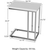 image:imageLavish Home Sofa Side Table Set of 2  Modern C Shaped End Tables  Laptop Trays or Compact Bedside Nightstands  Space Saving Furniture WhiteSet of 2
