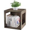 image:imageLavish Home Stackable Cube End Table  Contemporary Minimalist Modular Accent Piece with Open Sides for Bedroom Living Room or Office Gray