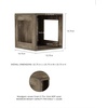 image:imageLavish Home Stackable Cube End Table  Contemporary Minimalist Modular Accent Piece with Open Sides for Bedroom Living Room or Office Gray