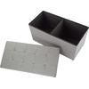image:imageLavish Home Storage Ottoman  30Inch Folding Faux Leather Footrest Linen Chest or Bench with Removable Divider for Living Room or Bedroom Gray