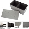 image:imageLavish Home Storage Ottoman  30Inch Folding Faux Leather Footrest Linen Chest or Bench with Removable Divider for Living Room or Bedroom Gray