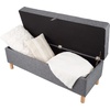 image:imageLavish Home Storage Ottoman  Tweed Polyester Footrest or Bench Organizer with Lift Top for Bedroom Living Room or Entryway GrayGray Printed Tweed