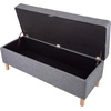 image:imageLavish Home Storage Ottoman  Tweed Polyester Footrest or Bench Organizer with Lift Top for Bedroom Living Room or Entryway GrayGray Printed Tweed