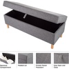 image:imageLavish Home Storage Ottoman  Tweed Polyester Footrest or Bench Organizer with Lift Top for Bedroom Living Room or Entryway GrayGray Printed Tweed