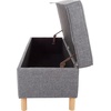 image:imageLavish Home Storage Ottoman  Tweed Polyester Footrest or Bench Organizer with Lift Top for Bedroom Living Room or Entryway GrayGray Printed Tweed