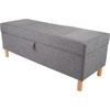 image:imageLavish Home Storage Ottoman  Tweed Polyester Footrest or Bench Organizer with Lift Top for Bedroom Living Room or Entryway GrayGray Printed Tweed