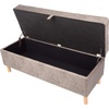 image:imageLavish Home Storage Ottoman  Tweed Polyester Footrest or Bench Organizer with Lift Top for Bedroom Living Room or Entryway GrayGray Suede