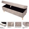 image:imageLavish Home Storage Ottoman  Tweed Polyester Footrest or Bench Organizer with Lift Top for Bedroom Living Room or Entryway GrayGray Suede