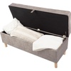image:imageLavish Home Storage Ottoman  Tweed Polyester Footrest or Bench Organizer with Lift Top for Bedroom Living Room or Entryway GrayGray Suede