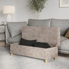 image:imageLavish Home Storage Ottoman  Tweed Polyester Footrest or Bench Organizer with Lift Top for Bedroom Living Room or Entryway GrayGray Suede