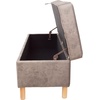 image:imageLavish Home Storage Ottoman  Tweed Polyester Footrest or Bench Organizer with Lift Top for Bedroom Living Room or Entryway GrayGray Suede