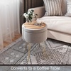 image:imageLavish Home Storage Ottoman  Velvet Footrest Side Table or Organizer with Removable Flip Top Hard Lid and Hairpin Legs for Living Room Gray and Gold