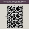 image:imageLavish Home Waterproof Blanket for Bed Couch Car Snow Leopard 60x80BlackWhite