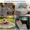 image:imageLavish Home Waterproof Blanket for Bed Couch Car Snow Leopard 60x80BrownBlack