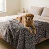 image:imageLavish Home Waterproof Blanket for Bed Couch Car Snow Leopard 60x80BrownBlack