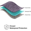 image:imageLavish Home Waterproof Blanket for Bed Couch Car Snow Leopard 60x80Gray