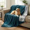 image:imageLavish Home Waterproof Blanket for Bed Couch Car Snow Leopard 60x80Green