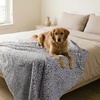 image:imageLavish Home Waterproof Blanket for Bed Couch Car Snow Leopard 60x80WhiteGrey