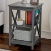 image:imageLavish Home Wooden End Table WhiteGray  Set of 2