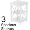 image:imageLavish Home Wooden End Table WhiteWhite