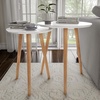 image:imageNesting Side Tables  Set of 2 Round End Tables for Living Room Bedroom or Home Office  Accent Table Set  MidCentury Modern Living Room Furniture by Lavish Home WhiteNaturalWhiteNatural