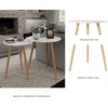 image:imageNesting Side Tables  Set of 2 Round End Tables for Living Room Bedroom or Home Office  Accent Table Set  MidCentury Modern Living Room Furniture by Lavish Home WhiteNaturalWhiteNatural