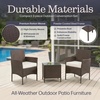 image:imageOutdoor Patio Furniture Set  3Piece Rattan Seating Combo with 2 Cushioned Chairs and Table for Deck or Front Porch Furniture by Lavish Home Brown